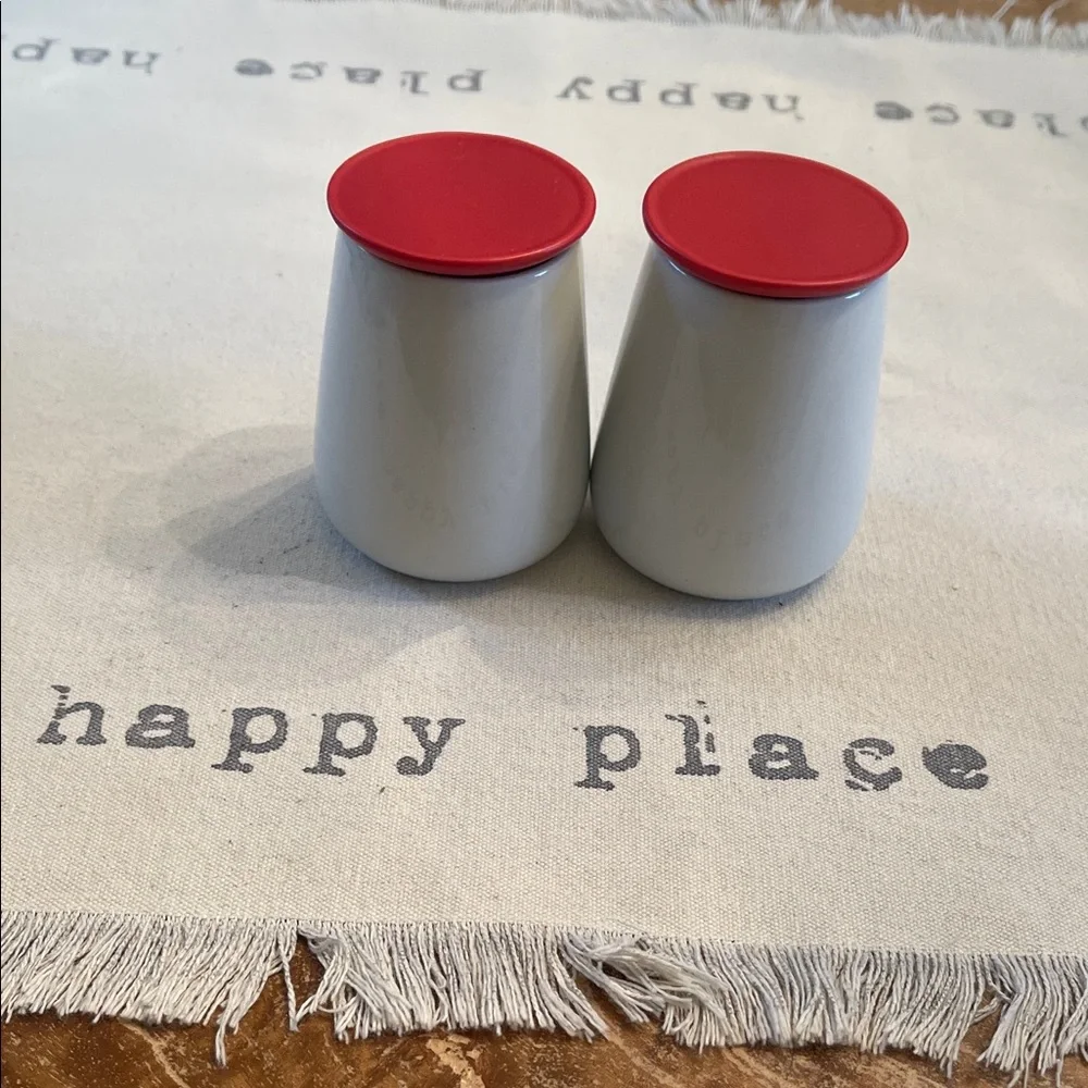 Pier 1 Red and White Kitchen Shakers